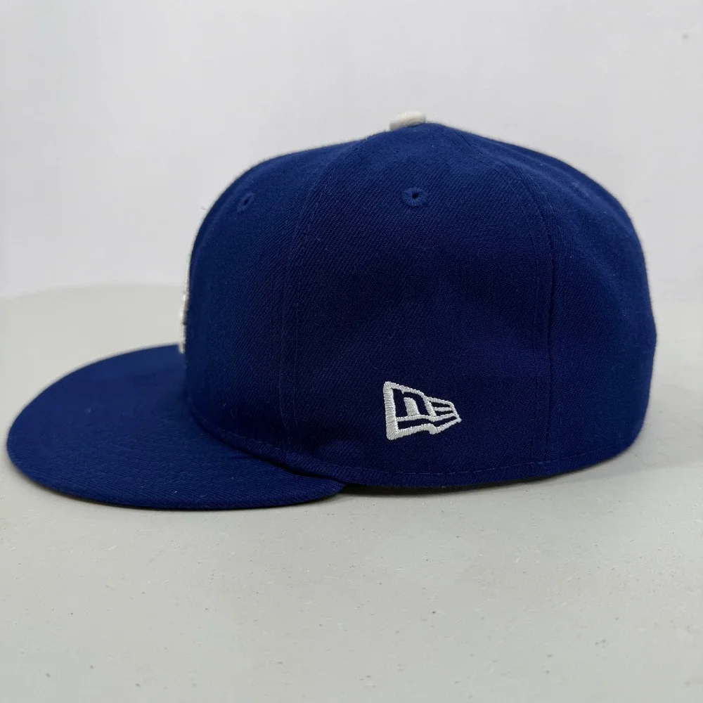 New Era‎ 59FIFTY Fitted Hat Mens 7 1/4 Blue Los Angeles Dodgers MLB On-Field Cap